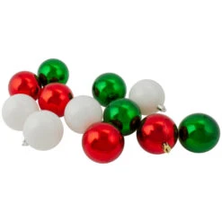 Northlight 24ct Red, Green And White Shatterproof 2-Finish Christmas Ball Ornaments 2.5" (60mm) -Christmas Decoration Store northlight lj36059 2 70229.1665260517
