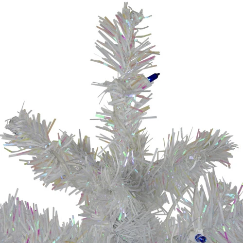 Northlight 3' Pre-Lit White Medium Pine Artificial Christmas Tree - Blue Lights 5 Northlight 3' Pre-Lit White Medium Pine Artificial Christmas Tree - Blue Lights - Image 3