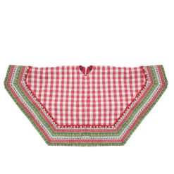 Northlight 50" Red And White Buffalo Plaid Christmas Tree Skirt With Woodland Fair Isle Trim 7 Northlight 50" Red And White Buffalo Plaid Christmas Tree Skirt With Woodland Fair Isle Trim -Christmas Decoration Store northlight n02725 3 28529.1602207644