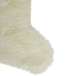 Northlight 20" Ivory White Super Soft Faux Fur Decorative Christmas Stocking -Christmas Decoration Store northlight n35675 2 57061.1665590921
