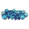 Northlight 125ct Peacock Blue Shatterproof 4-Finish Christmas Ornaments 5.5" (140mm) -Christmas Decoration Store northlight n512553 38630.1588369463