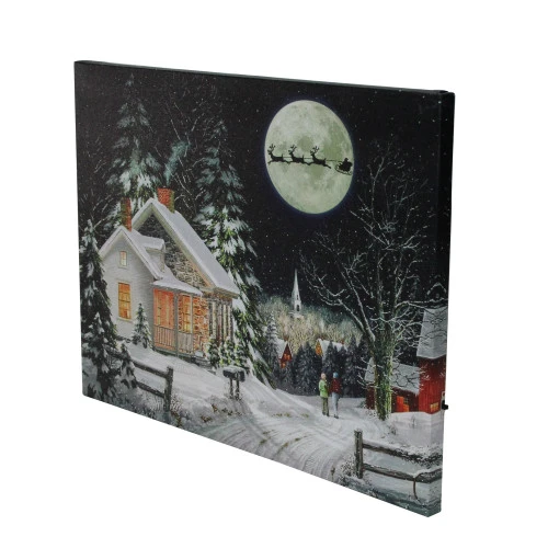 Northlight LED Fiber Optic Lighted Santa Claus Coming To Town Christmas Wall Art 15.75" X 12" 4 Northlight LED Fiber Optic Lighted Santa Claus Coming To Town Christmas Wall Art 15.75" X 12" - Image 2