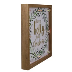 Northlight 11.75" Lighted "Holly Jolly" With A Green Wreath Wood Christmas Plaque -Christmas Decoration Store northlight nj27883 1 34350.1588406158