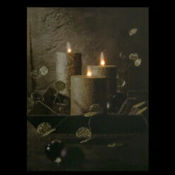 Northlight LED Lighted Glittery Gold Flickering Candles Christmas Canvas Wall Art 15.75" X 11.75" -Christmas Decoration Store northlight nj85672 onblack 57207.1645144962