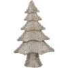 Northlight 20.5" Clear Beads And Gold Glitter Christmas Tree
