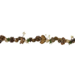 Northlight 5.5' X 3" Autumn Harvest Pine Cone Artificial Glittered Garland - Unlit -Christmas Decoration Store northlight nl00506 2 32224.1587643980