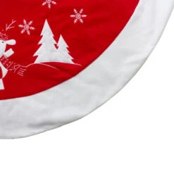 Northlight 48" Red And White Winter Reindeer Embroidered Christmas Tree Skirt -Christmas Decoration Store northlight nl01831 4 updated 40867.1663687955