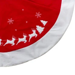 Northlight 48" Red Sleigh And Reindeer Embroidered Christmas Tree Skirt -Christmas Decoration Store northlight nl01832 4 updated 99238.1612412059