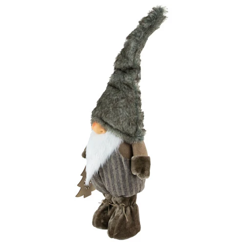 Northlight 33" Brown And White Woodland Gnome With Striped Pants Christmas Figurine 5 Northlight 33" Brown And White Woodland Gnome With Striped Pants Christmas Figurine - Image 3