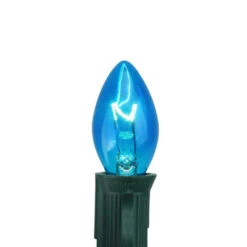 Northlight Pack Of 25 Blue Transparent C7 Christmas Replacement Bulbs -Christmas Decoration Store northlight nl03827 two 46704.1588355828