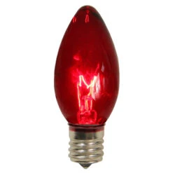 Northlight Pack Of 25 Transparent Red C9 Christmas Replacement Bulbs