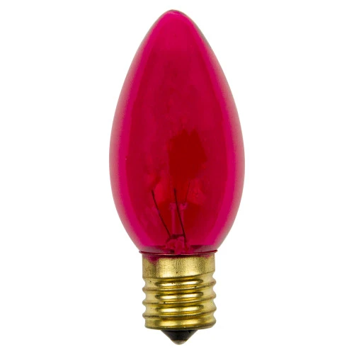 Northlight Pack Of 25 Transparent C9 Pink Christmas Replacement Bulbs 4 Northlight Pack Of 25 Transparent C9 Pink Christmas Replacement Bulbs - Image 2