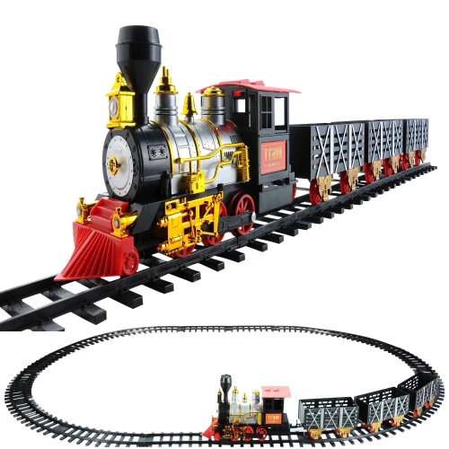 Northlight 20pc Black And Red Battery Operated Classic Train Set 12" 4 Northlight 20pc Black And Red Battery Operated Classic Train Set 12" - Image 3