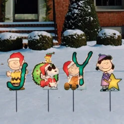 Northlight Set Of 4 Lighted "JOY" Peanuts And Snoopy Christmas Lawn Pathway Markers - 32913548 7 Northlight Set Of 4 Lighted "JOY" Peanuts And Snoopy Christmas Lawn Pathway Markers - 32913548 -Christmas Decoration Store northlight pw 40351 1 86579.1588403271