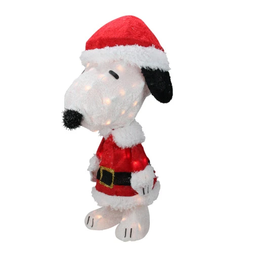 Northlight 24" Pre-Lit Peanuts Snoopy In Santa Suit Christmas Outdoor Decor - Clear Lights 3 Northlight 24" Pre-Lit Peanuts Snoopy In Santa Suit Christmas Outdoor Decor - Clear Lights