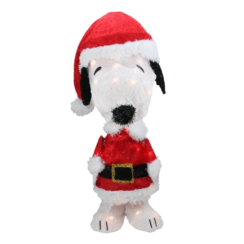 Northlight 24" Pre-Lit Peanuts Snoopy In Santa Suit Christmas Outdoor Decor - Clear Lights 4 Northlight 24" Pre-Lit Peanuts Snoopy In Santa Suit Christmas Outdoor Decor - Clear Lights - Image 2