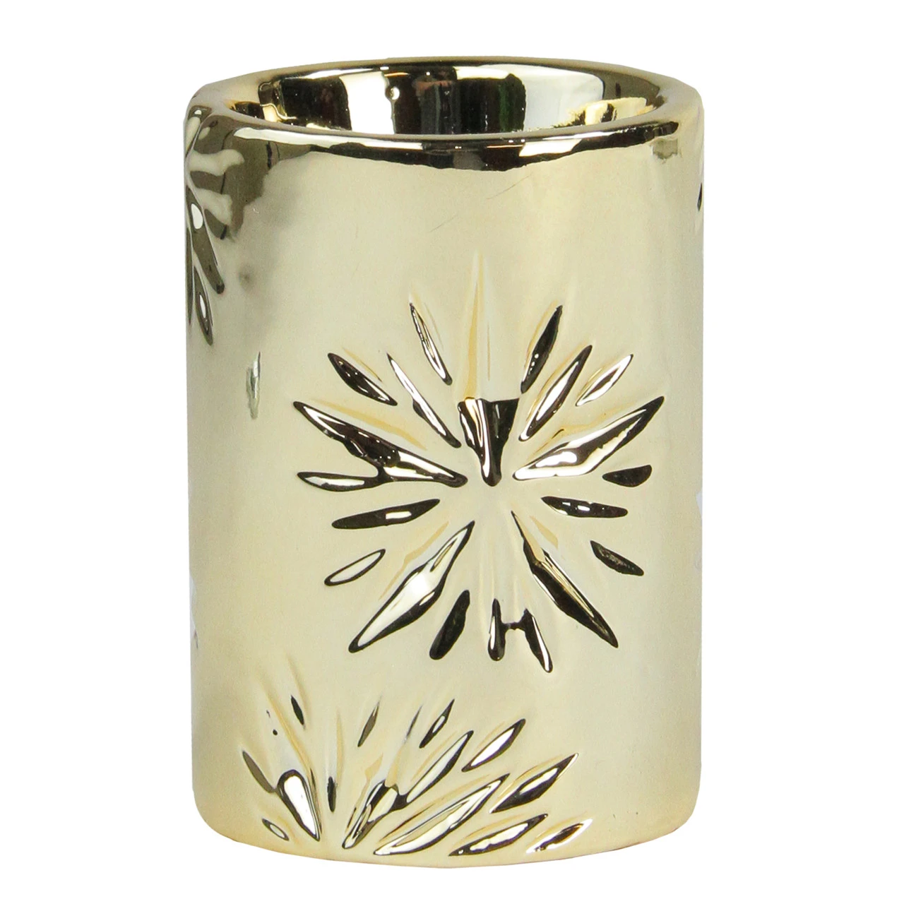 Northlight 3.25" Small Gold Snowflake Christmas Candle Holder 3 Northlight 3.25" Small Gold Snowflake Christmas Candle Holder