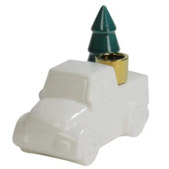 Northlight 6 White Ceramic Truck With Christmas Tree Taper Candlestick Holder -Christmas Decoration Store northlight q526328 2 35972.1665611930