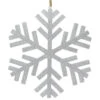 Northlight 11.75" Silver Glitter Drenched Snowflake Christmas Ornament -Christmas Decoration Store northlight q526353 37800.1588369044