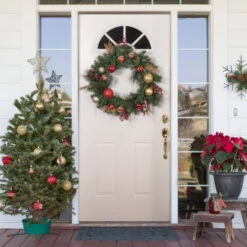 Northlight Green Mixed Foliage And Ornaments Artificial Christmas Wreath, 30-Inch, Unlit -Christmas Decoration Store northlight s04192 style 40090.1660326227