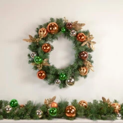 Northlight 6' X 12'' Green Artificial Mixed Foliage With Ornaments Christmas Garland, Unlit -Christmas Decoration Store northlight s04202 s04204 style 61770.1659648258