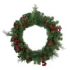 Northlight Pine Cones And Berries Artificial Christmas Wreath With Ribbon, 24-Inch, Unlit -Christmas Decoration Store northlight s04206 updated 78503.1659702701
