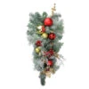 Northlight 24" Red And Gold Flocked Artificial Christmas Teardrop Swag, Unlit -Christmas Decoration Store northlight s15741 44374.1665611626