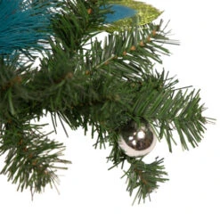 Northlight 6' X 9" Peacock Feather And Poinsettia Artificial Christmas Garland, Unlit -Christmas Decoration Store northlight s84846 2 updated 13936.1661968470