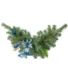 Northlight 24" Regal Peacock Blue And Silver Poinsettia Artificial Christmas Swag - Unlit -Christmas Decoration Store northlight s84847 1 04867.1663615647