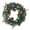 Northlight Red And Silver Ornaments Artificial Christmas Wreath - 24-Inch, Unlit -Christmas Decoration Store northlight s84851 36317.1665580318