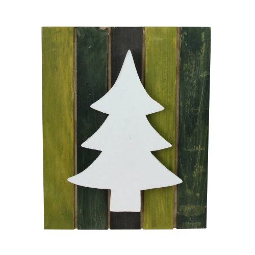 Northlight 13" Wood Tree On Green Washed Pallet Inspired Frame Christmas Wall Hanging 3 Northlight 13" Wood Tree On Green Washed Pallet Inspired Frame Christmas Wall Hanging