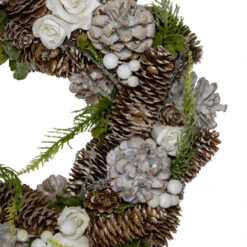 Northlight White Rose And Pine Cones Artificial Christmas Wreath, 13-Inch, Unlit 7 Northlight White Rose And Pine Cones Artificial Christmas Wreath, 13-Inch, Unlit -Christmas Decoration Store northlight sh36200 2 79353.1588355108