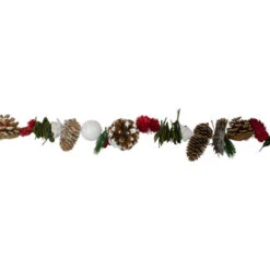 Northlight 5' X 4" Frosted Pine Cone, Twig, Berry And Wooden Rose Artificial Christmas Garland - Unlit - 31748436 7 Northlight 5' X 4" Frosted Pine Cone, Twig, Berry And Wooden Rose Artificial Christmas Garland - Unlit - 31748436 -Christmas Decoration Store northlight sh36202 2 78622.1588355093