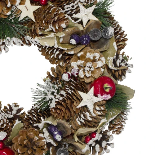 Northlight Frosted Berries, Fruit And Pine Cone Artificial Christmas Wreath - 10.5-Inch, Unlit 5 Northlight Frosted Berries, Fruit And Pine Cone Artificial Christmas Wreath - 10.5-Inch, Unlit - Image 3