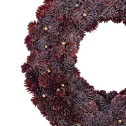 Northlight 12.5" Burgundy Glitter Pine Cone Artificial Christmas Wreath - Unlit -Christmas Decoration Store northlight sh36241 1 57476.1665610432