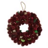 Northlight Red And Gold Pine Cone And Ornament Artificial Christmas Wreath, 9.5-Inch, Unlit -Christmas Decoration Store northlight sh36244 86843.1665610746