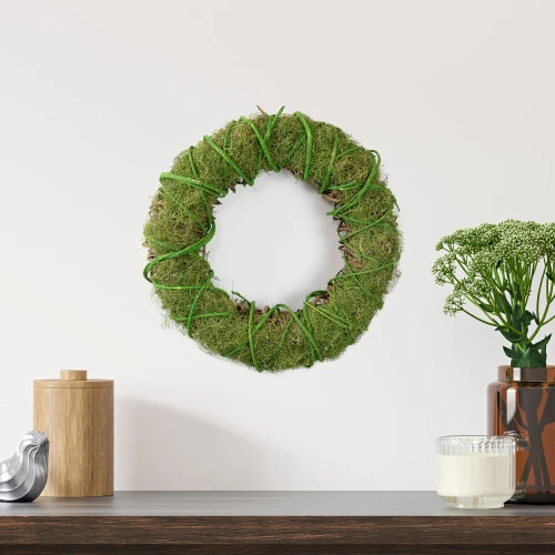 Northlight Moss And Vine Artificial Spring Twig Wreath, 15-Inch, Unlit 4 Northlight Moss And Vine Artificial Spring Twig Wreath, 15-Inch, Unlit - Image 2