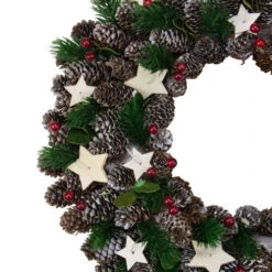 Northlight Pine Cone With Berries And Stars Artificial Christmas Wreath, 14-Inch, Unlit -Christmas Decoration Store northlight sh86367 1 06408.1588370620