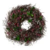Northlight Frosted Brown Twig With Leaves And Berries Artificial Christmas Wreath - 13-Inch, Unlit -Christmas Decoration Store northlight sh86370 42049.1588368912