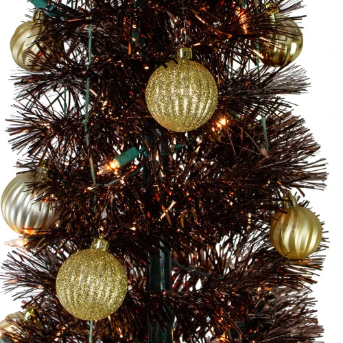 Northlight 6' Pre-Lit Brown Pre-Decorated Pop-Up Artificial Christmas Tree 4 Northlight 6' Pre-Lit Brown Pre-Decorated Pop-Up Artificial Christmas Tree - Image 2