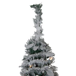 Northlight 6' Pre-Lit Flocked Pre-Decorated Pop-Up Artificial Christmas Tree -Christmas Decoration Store northlight sm27460 2 53448.1612498779