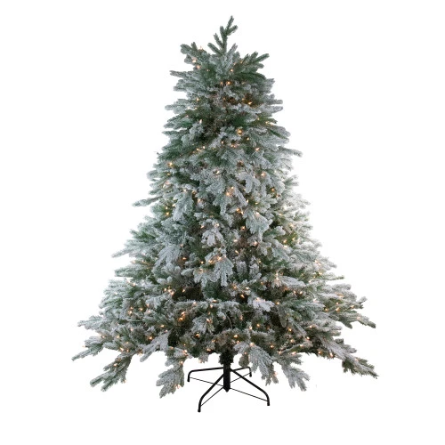 Northlight 9' Pre-Lit Full Frosted Butte Fir Artificial Christmas Tree - Clear Lights 3 Northlight 9' Pre-Lit Full Frosted Butte Fir Artificial Christmas Tree - Clear Lights