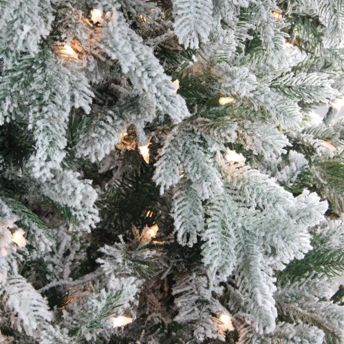 Northlight 9' Pre-Lit Full Frosted Butte Fir Artificial Christmas Tree - Clear Lights 4 Northlight 9' Pre-Lit Full Frosted Butte Fir Artificial Christmas Tree - Clear Lights - Image 2