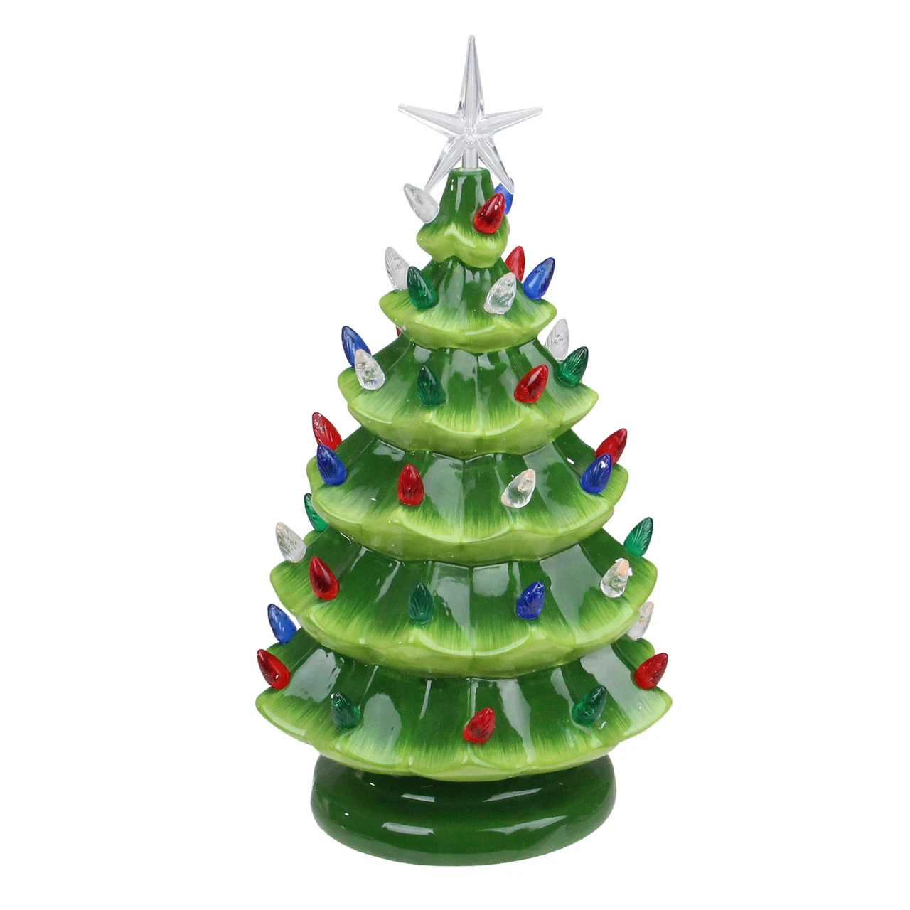 Northlight 12.5" LED Lighted Retro Table Top Christmas Tree With Star Topper 3 Northlight 12.5" LED Lighted Retro Table Top Christmas Tree With Star Topper