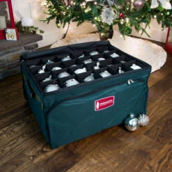 Northlight 3-Tray Fabric Lined Christmas Ornament Storage Bag - Holds 72 Ornaments -Christmas Decoration Store northlight tk 10127 6updated 52998.1633453904