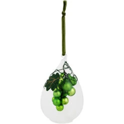 Northlight 6" Green Grape Cluster In Teardrop Glass Cloche Christmas Ornament -Christmas Decoration Store northlight tr01859 b 1 updated 10660.1682510988