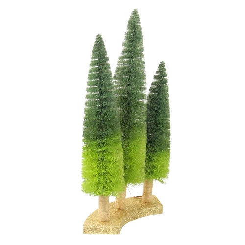 Northlight 15.75" Ombre Green Sisal Tabletop Christmas Trees 4 Northlight 15.75" Ombre Green Sisal Tabletop Christmas Trees - Image 2