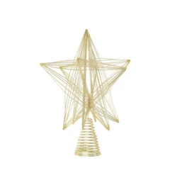 Northlight 10" Gold 3D Geometric Star Christmas Tree Topper