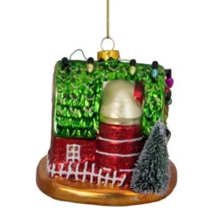 Northlight 4" Festive Red And Green Barn With Roof Glass Christmas Ornament -Christmas Decoration Store northlight tr26263 4 11333.1665610739