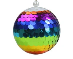 Northlight Vibrantly Colored Shiny Sequin Rainbow Hanging Christmas Ball Ornament 4.75" (120mm) -Christmas Decoration Store northlight tr26299 3 58130.1600478514